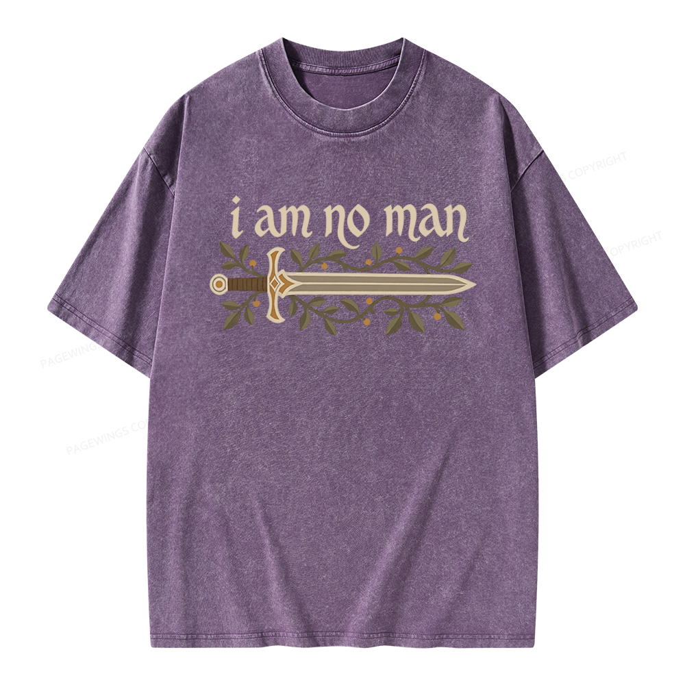 Pagewings I Am No Man Unisex Washed T-shirt