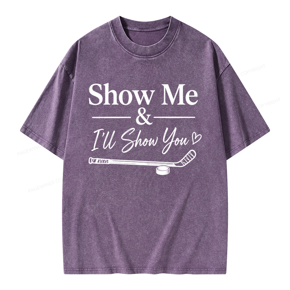 Pagewings Show Me And I'll Show You Unisex Washed T-shirt