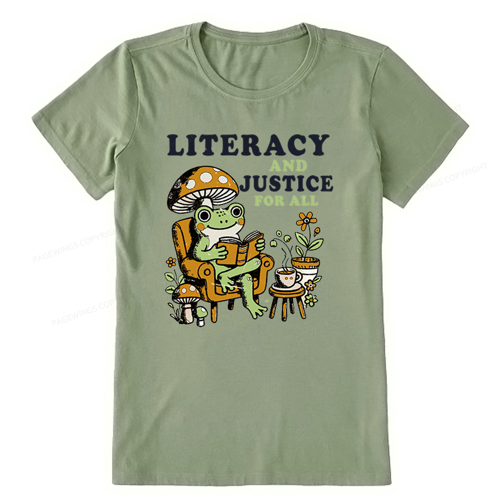 Pagewings Literacy And Justice For All Unisex Classic T-shirt