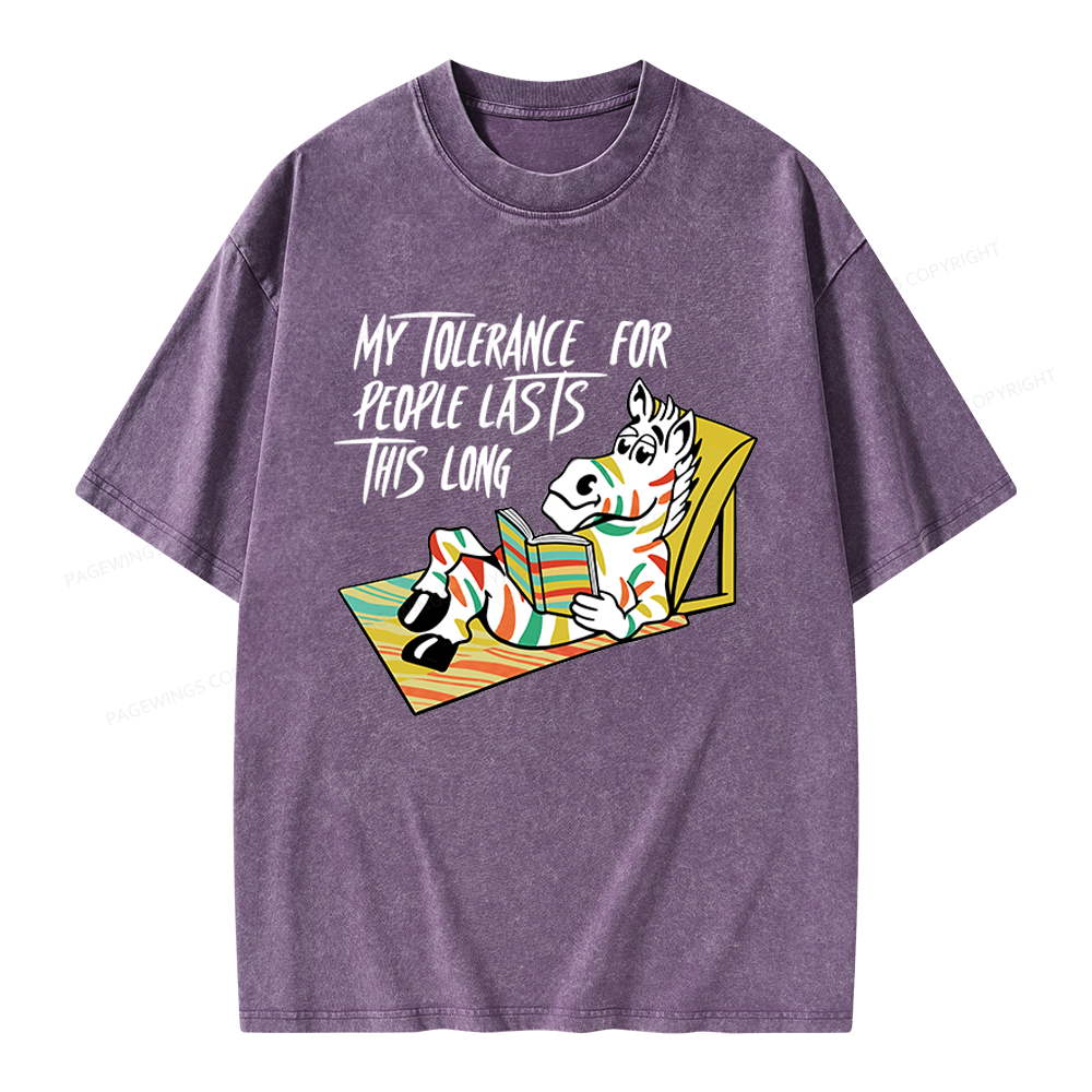 Pagewings Funny Zebra Unisex Washed T-shirt
