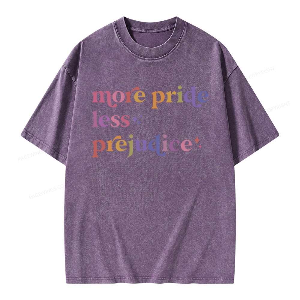 Pagewings More Pride Less Prejudice Unisex Washed T-shirt