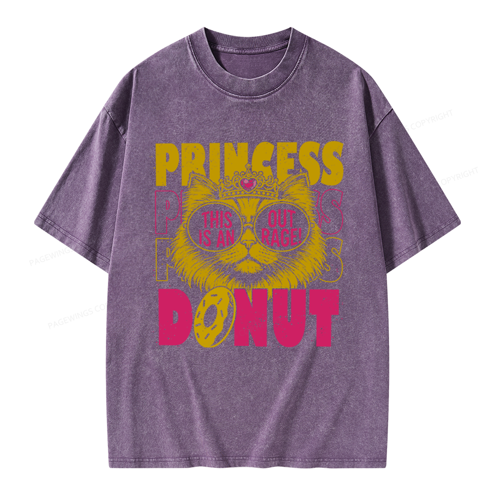 Pagewings Princess Donut Unisex Washed T-shirt