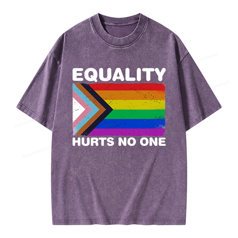 Pagewings Equality Hurts No One Unisex Washed T-shirt
