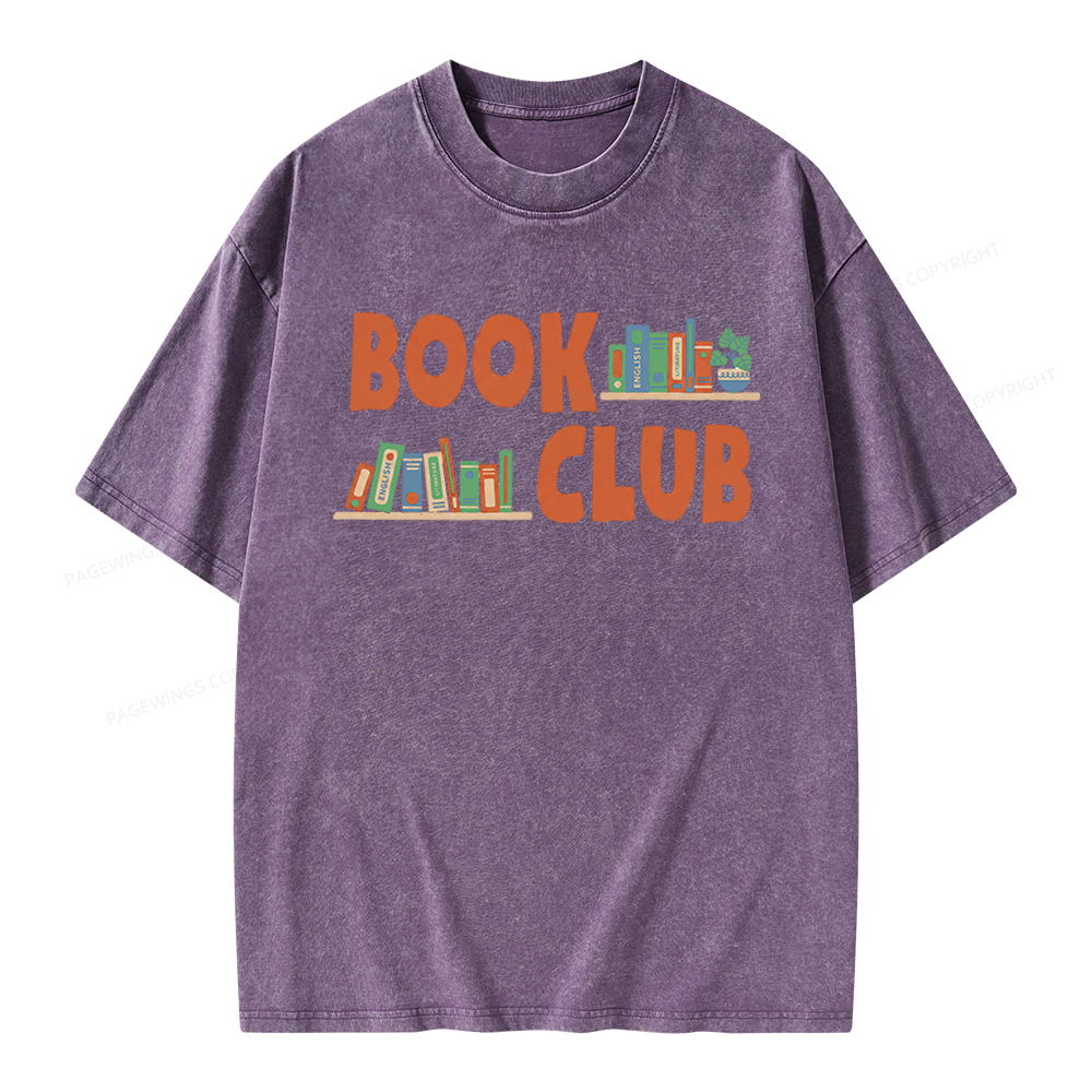 Pagewings Book Club Unisex Washed T-shirt