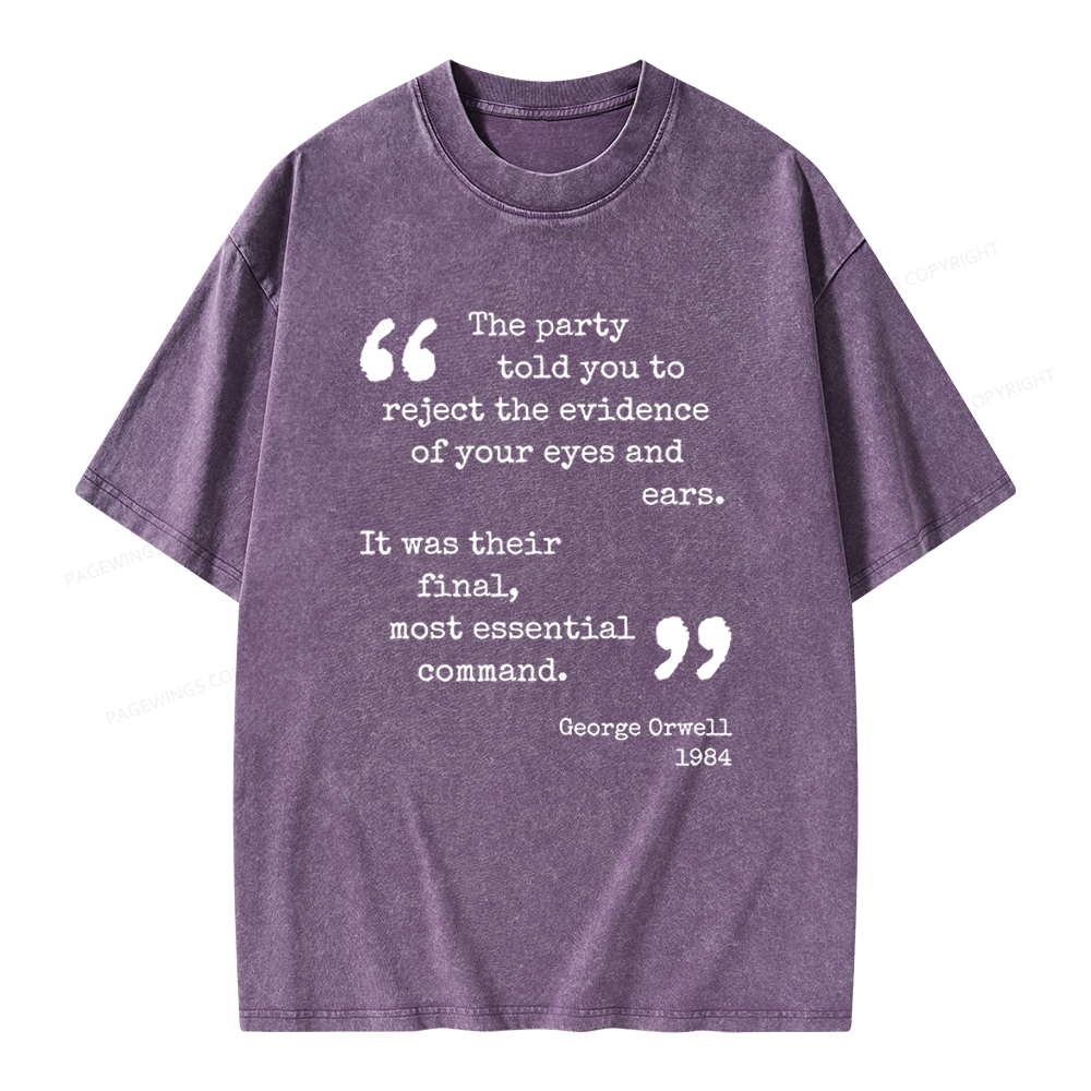 Pagewings It Was Their Final Most Essential Command Unisex Washed T-shirt