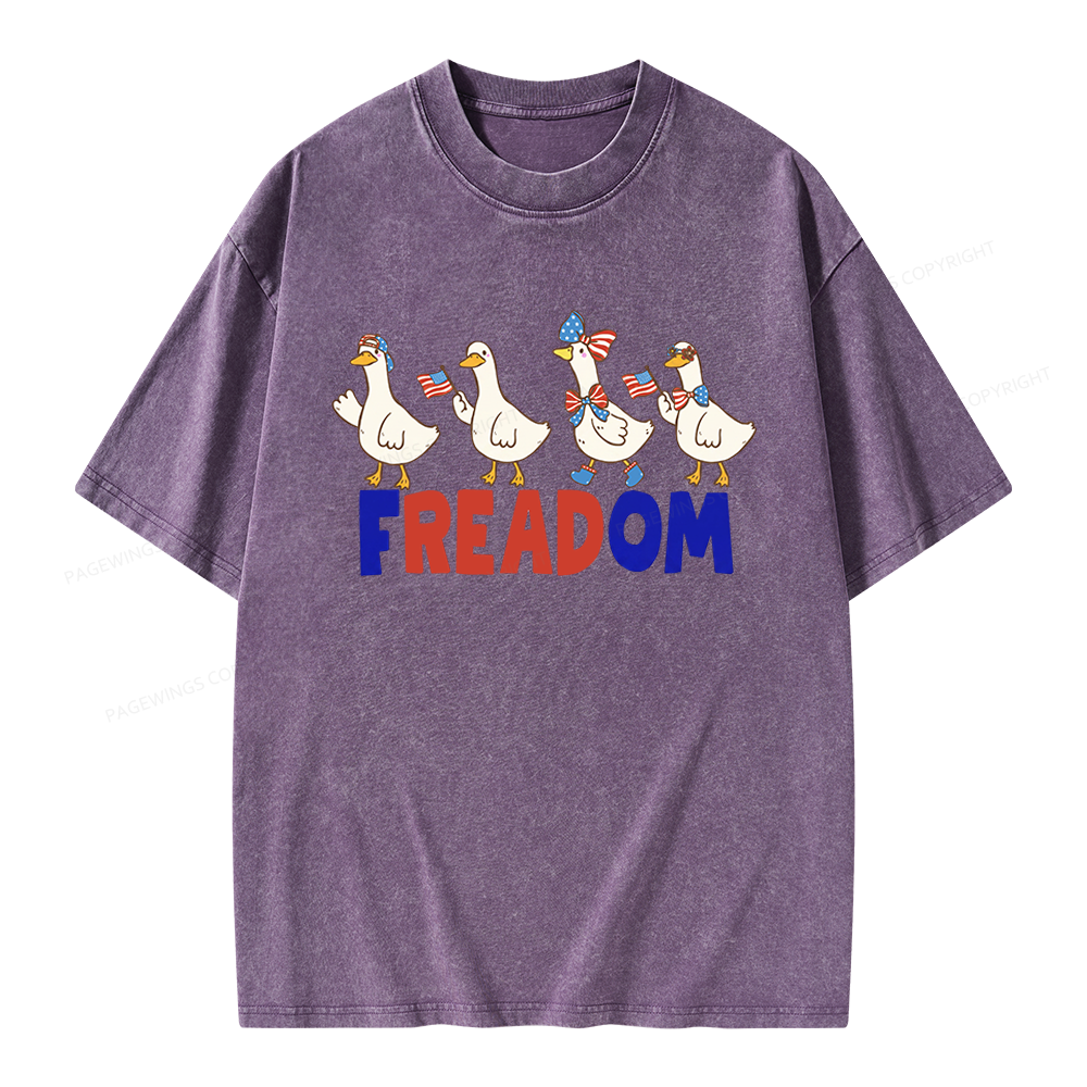 Pagewings Freadom Unisex Washed T-shirt