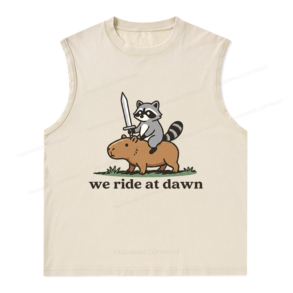 Pagewings We Read At Dawn Unisex Washed Tank Top