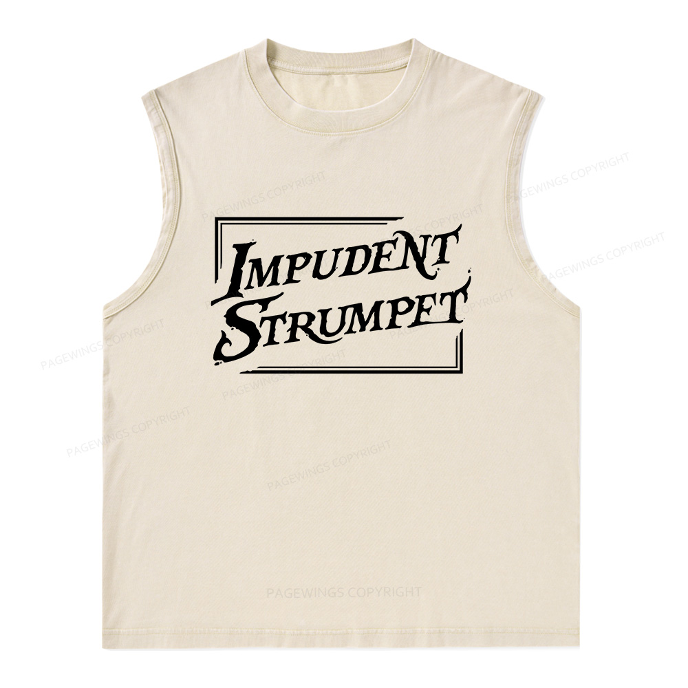 Pagewings Impudent Strumpet Unisex Washed Tank Top