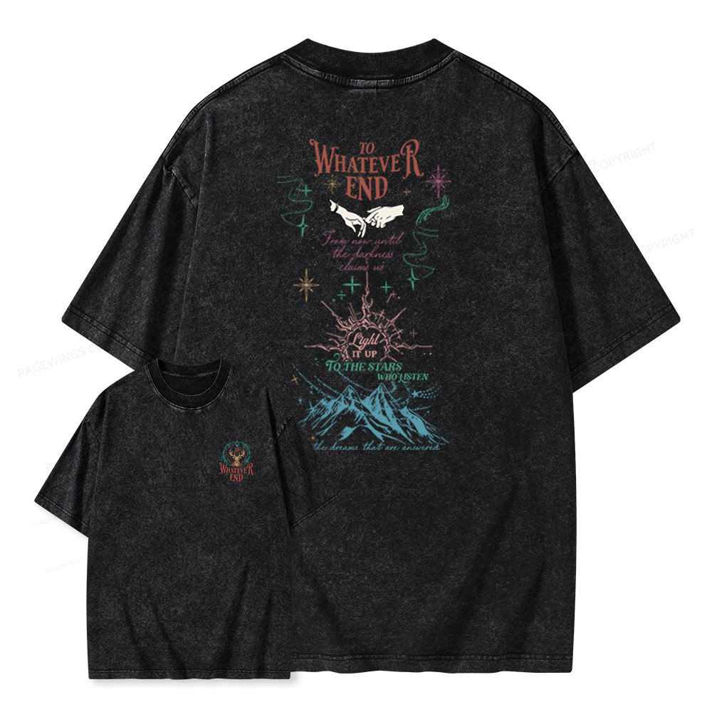 Pagewings Whatever End Unisex Washed T-shirt