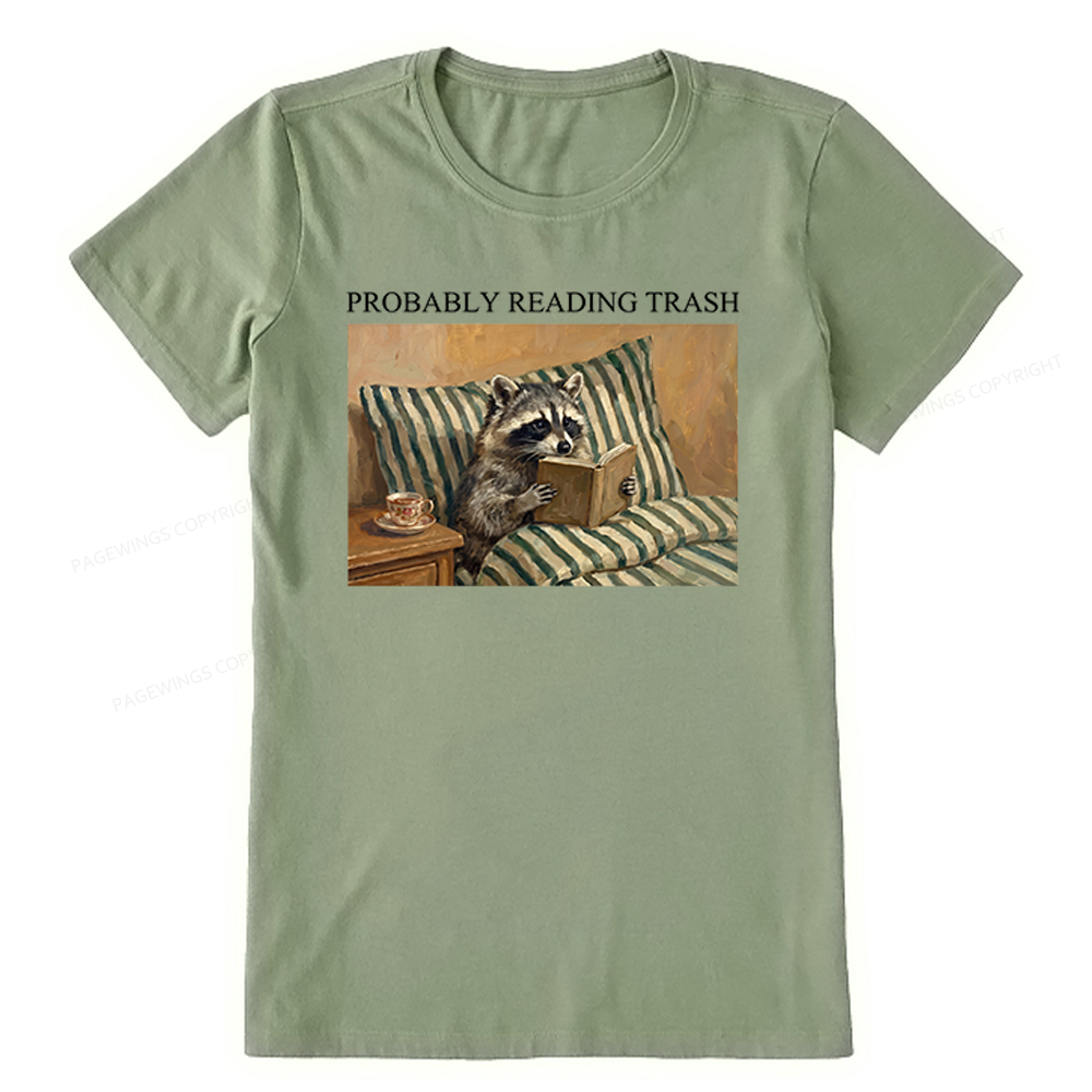 Pagewings Reading Trash Racoon Unisex Classic T-shirt