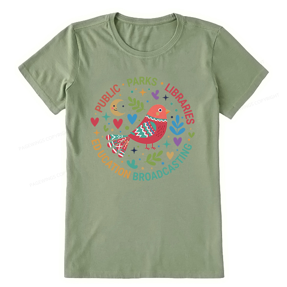 Pagewings Public Parks Libraries Education Unisex Classic T-shirt