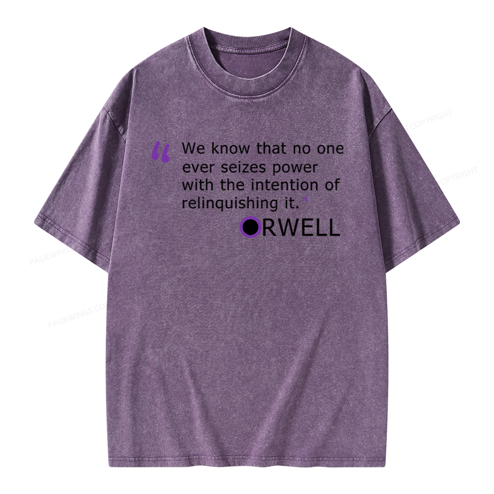 Pagewings Dystopia Quote Unisex Washed T-shirt