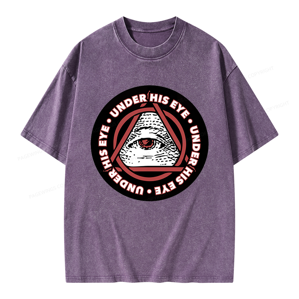 Pagewings Under His Eye Unisex Washed T-shirt