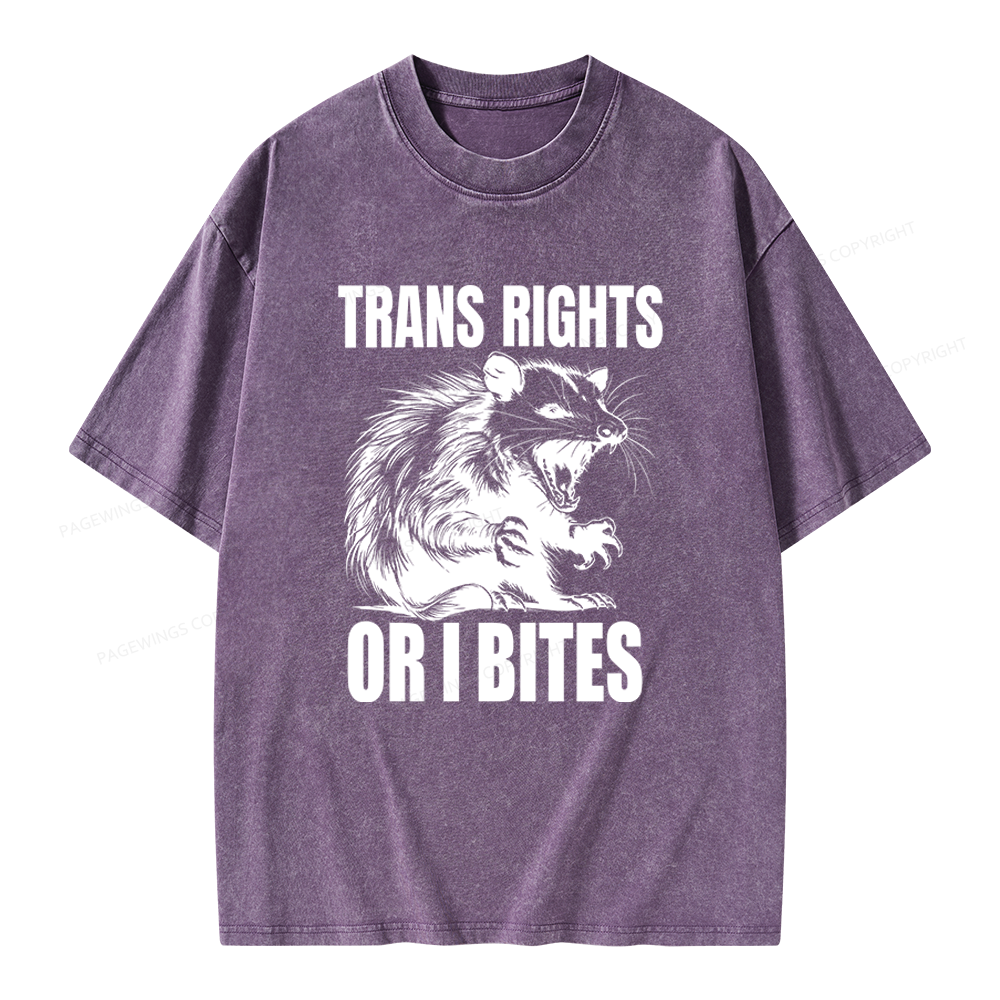 Pagewings Trans Rights Unisex Washed T-shirt
