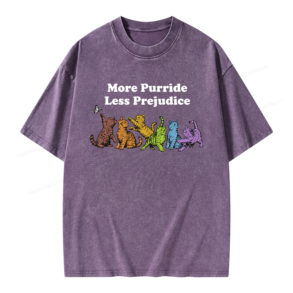 Pagewings More Purride Less Prejudice Unisex Washed T-shirt