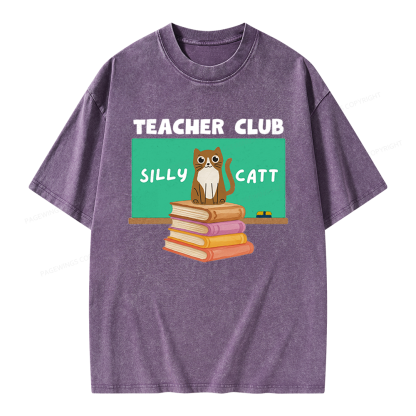 Pagewings Teacher Club Unisex Washed T-shirt