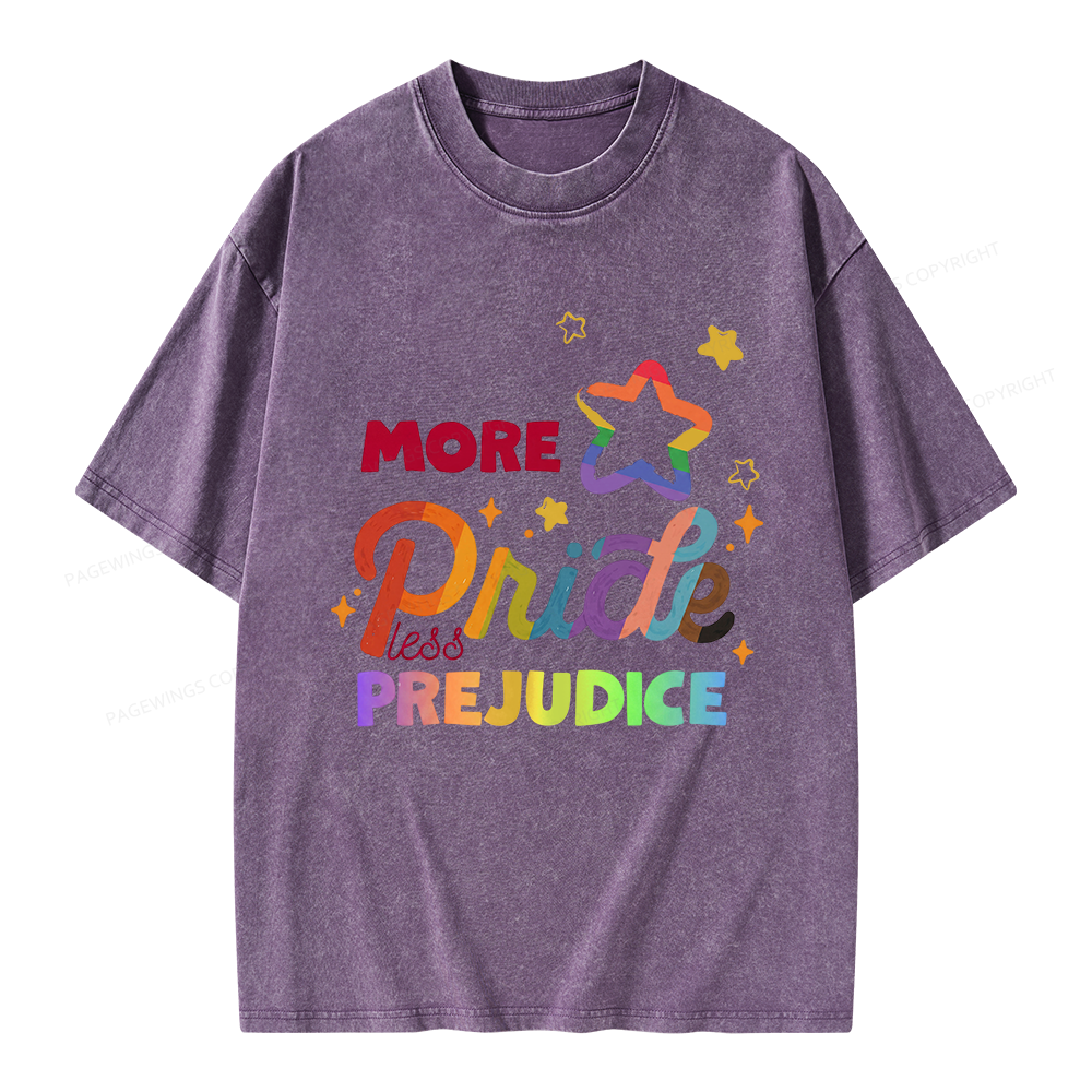 Pagewings More Pride Less Prejudice Unisex Washed T-shirt