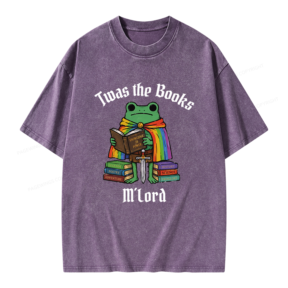 Pagewings Twas the Books Unisex Washed T-shirt