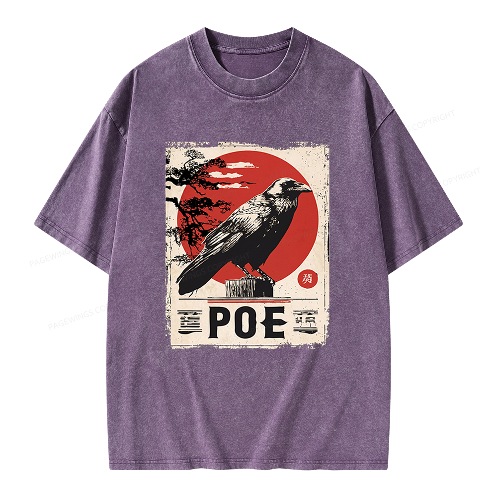 Pagewings Raven Poster Unisex Washed T-shirt