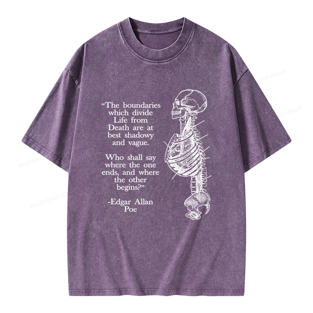 Pagewings Poe Quote Unisex Washed T-shirt