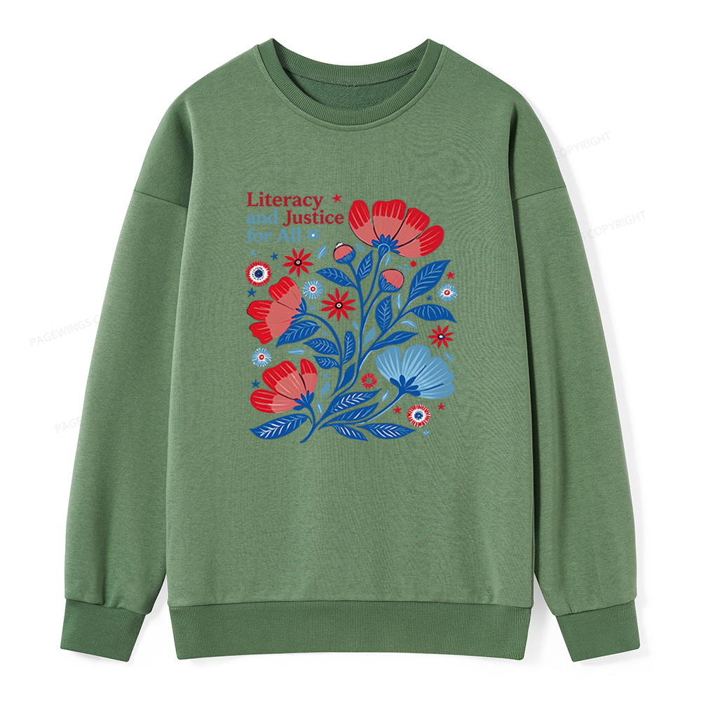 Pagewings Literacy and Justice for All Unisex Classic Sweatshirt