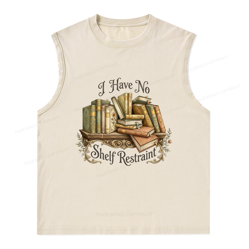 Pagewings I Have No Shelf Restraint Unisex Washed Tank Top