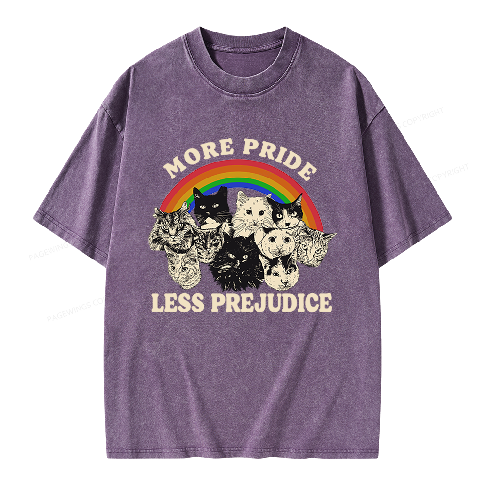 Pagewings More Pride Less Prejudice Unisex Washed T-shirt
