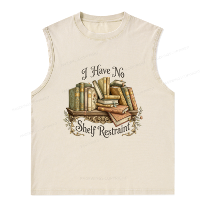 Pagewings I Have No Shelf Restraint Unisex Washed Tank Top