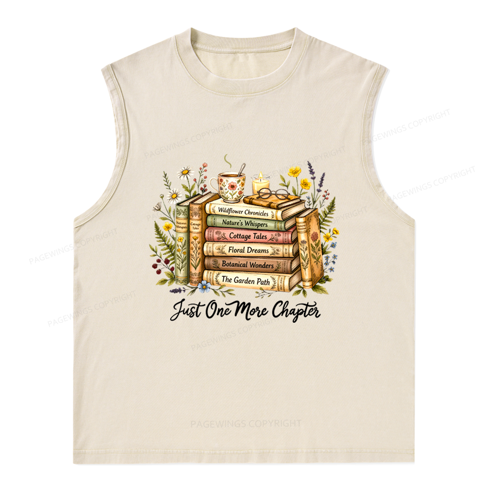 Pagewings Just One More Chapter Unisex Washed Tank Top
