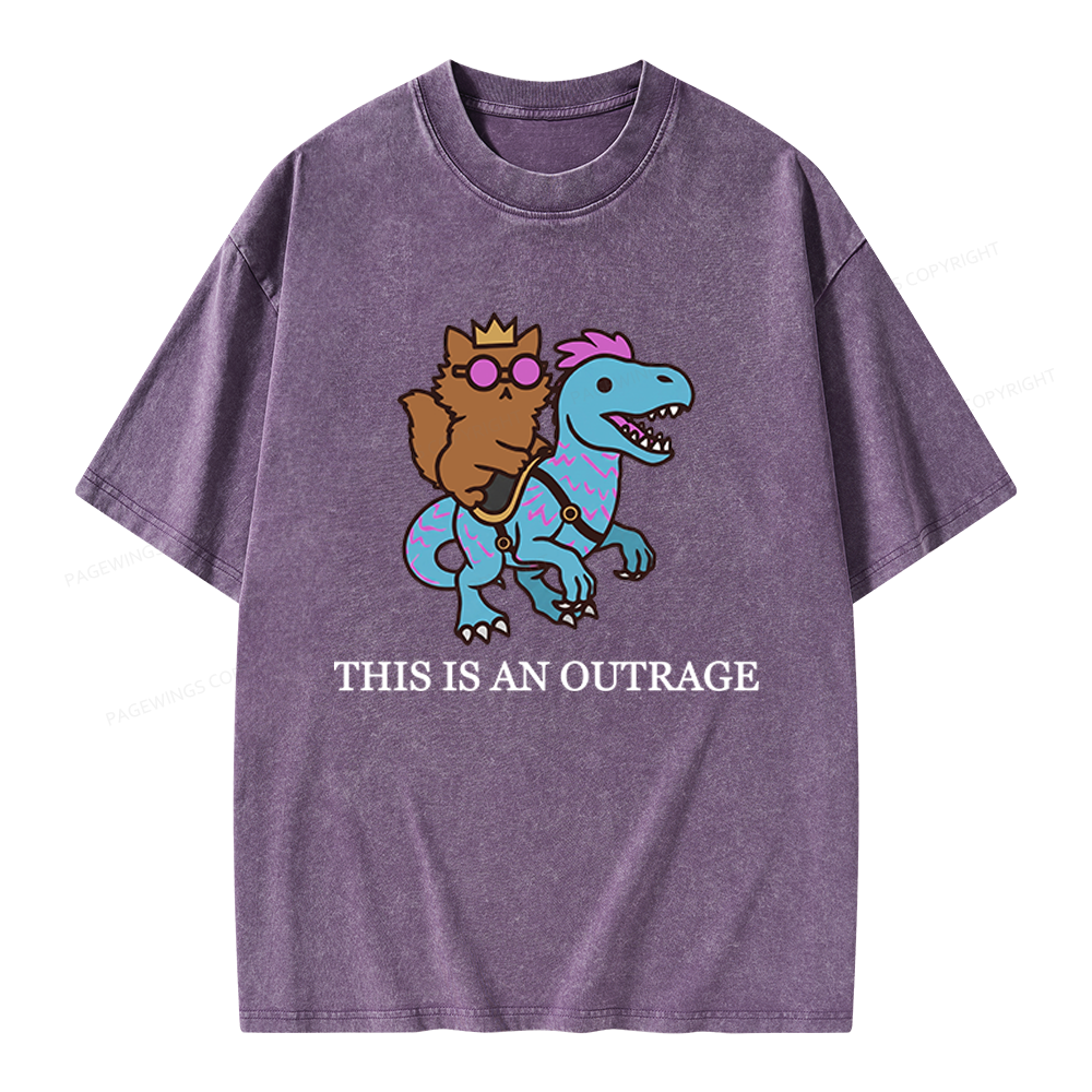 Pagewings This Is An Outrage Unisex Washed T-shirt