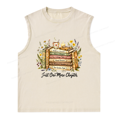 Pagewings Just One More Chapter Unisex Washed Tank Top