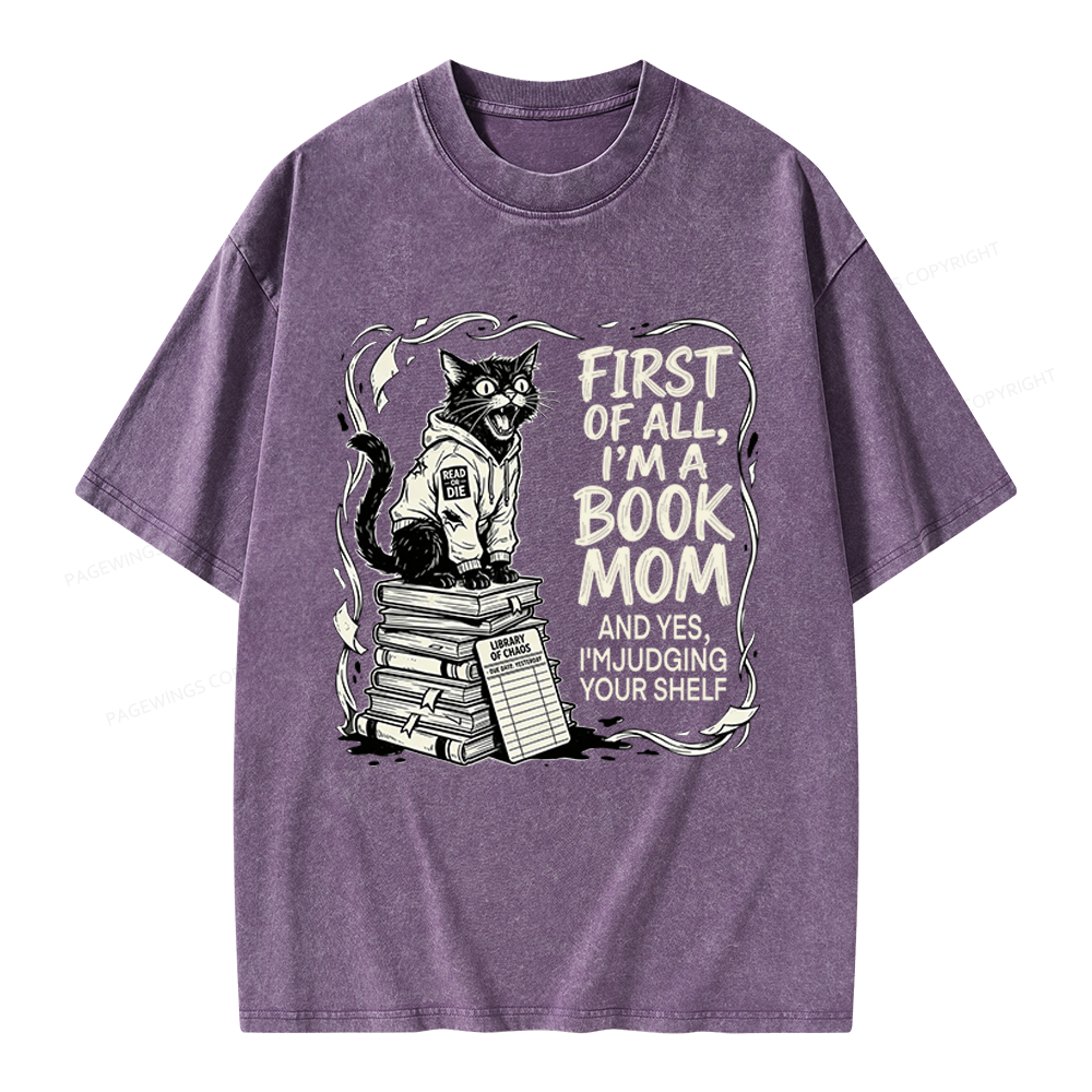 Pagewings I'm A Book Mom Unisex Washed T-shirt