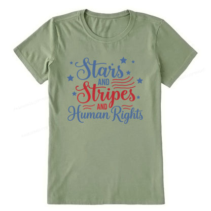 Pagewings Stars and Stripes And Human Rights Unisex Classic T-shirt