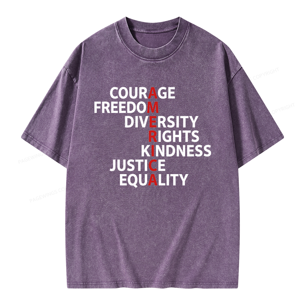 Pagewings Human Rights Unisex Washed T-shirt