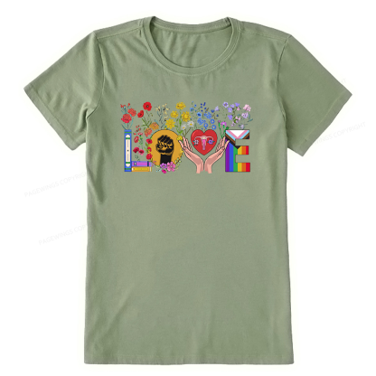 Pagewings Floral Love Human Rights Unisex Classic T-shirt
