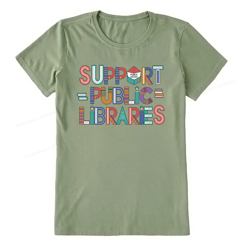 Pagewings Support Public Libraries Unisex Classic T-shirt