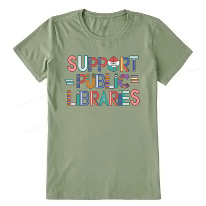 Pagewings Support Public Libraries Unisex Classic T-shirt