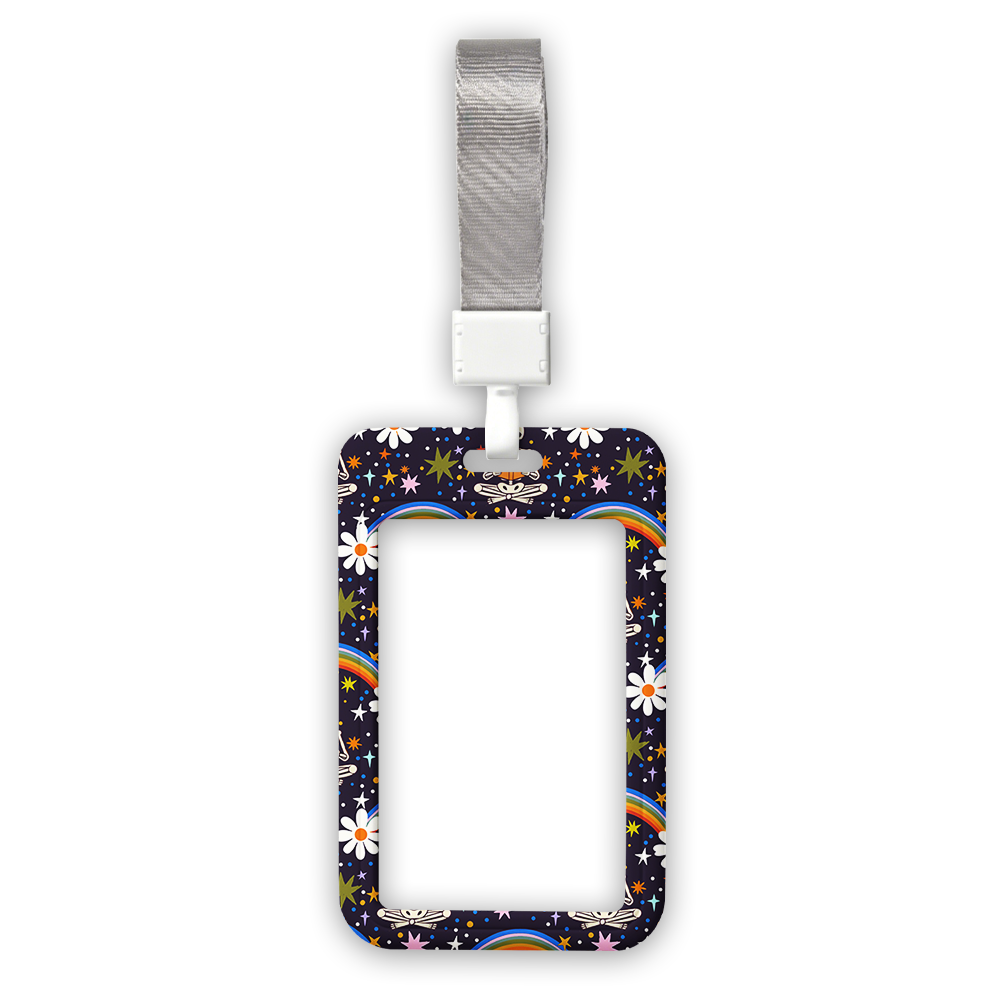 Pagewings Rainbow Skeleton Reading ABS Badge Holder
