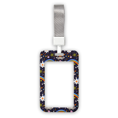 Pagewings Rainbow Skeleton Reading ABS Badge Holder