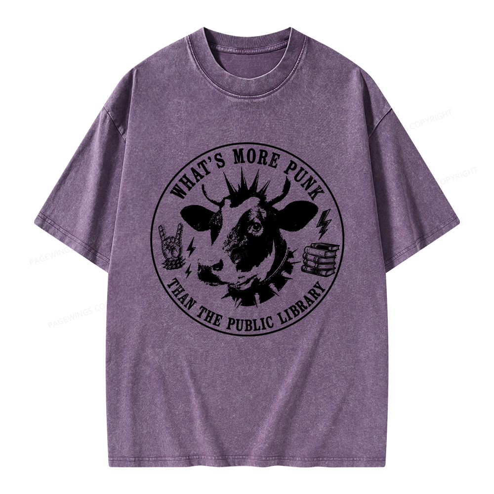 Pagewings What's More Punk Than The Public Library Unisex Washed T-shirt