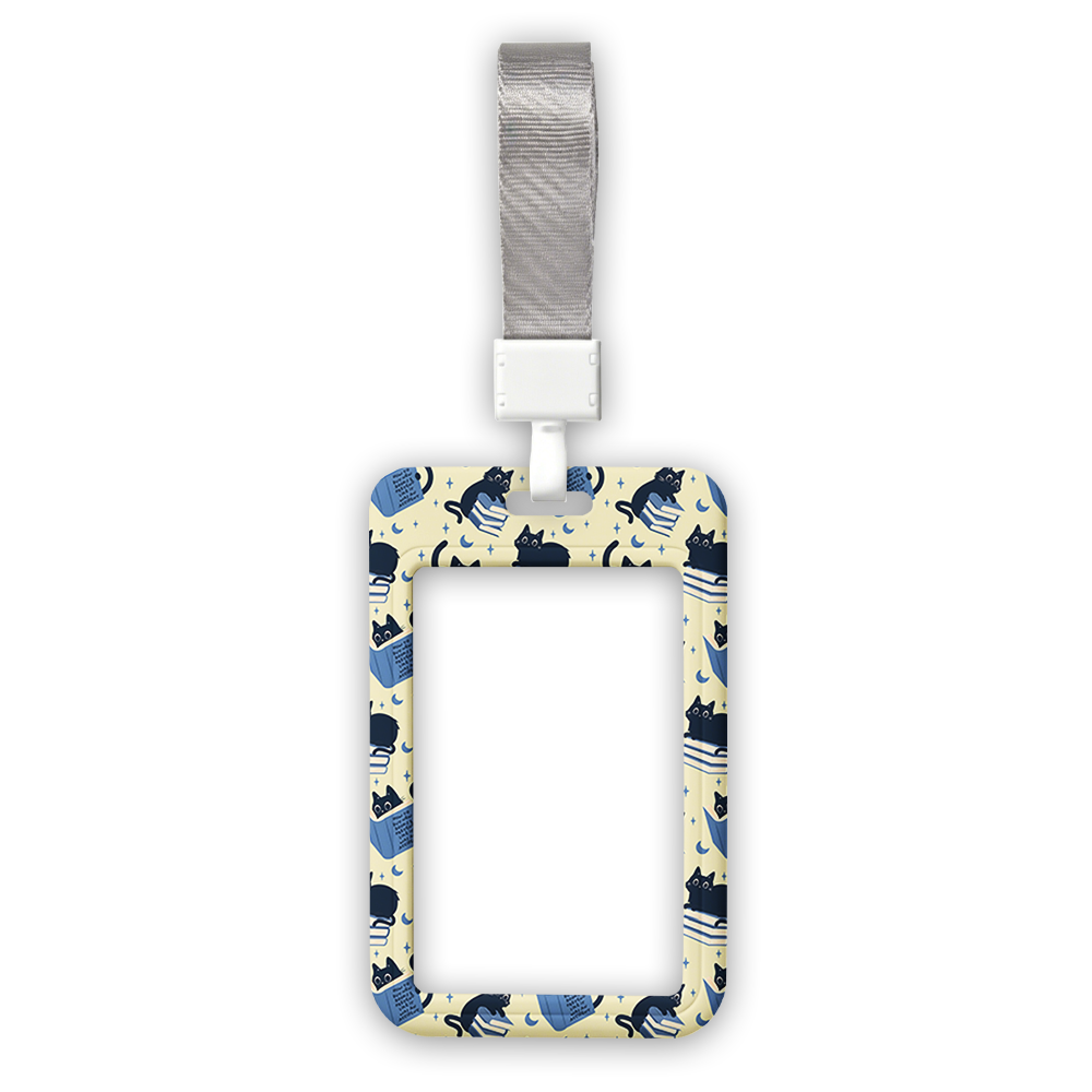 Pagewings Reading Cat ABS Badge Holder