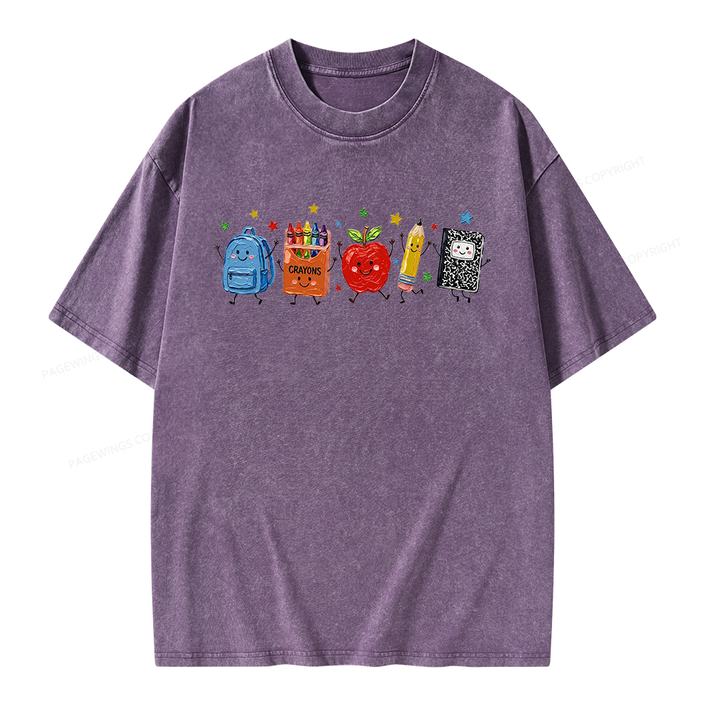 Pagewings It's a Good Day for Learning Unisex Washed T-shirt