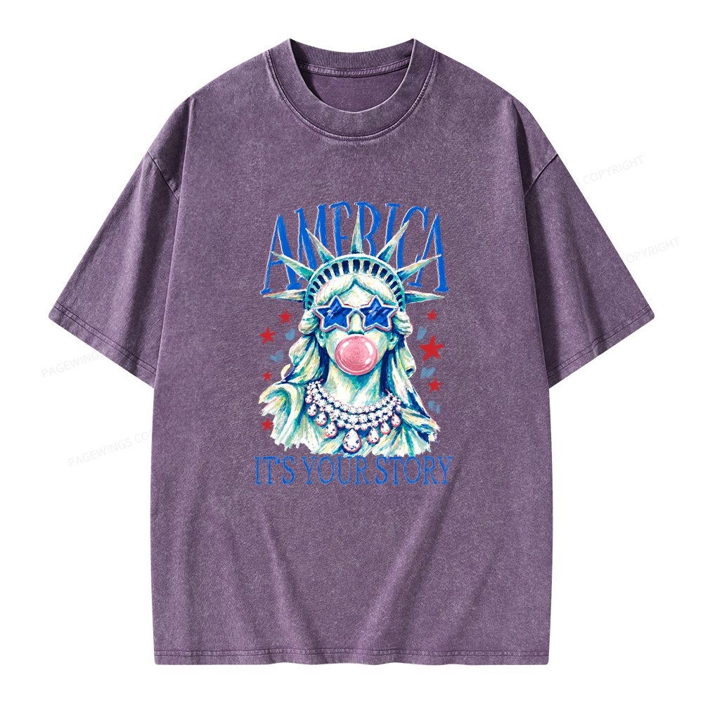 Pagewings It’s Your Story Unisex Washed T-shirt