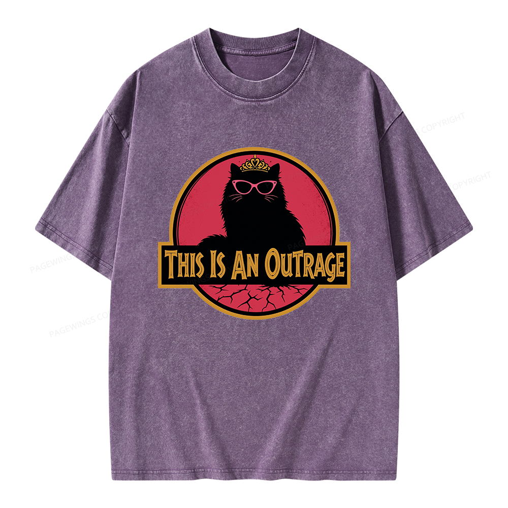 Pagewings This Is An Outrage Unisex Washed T-shirt