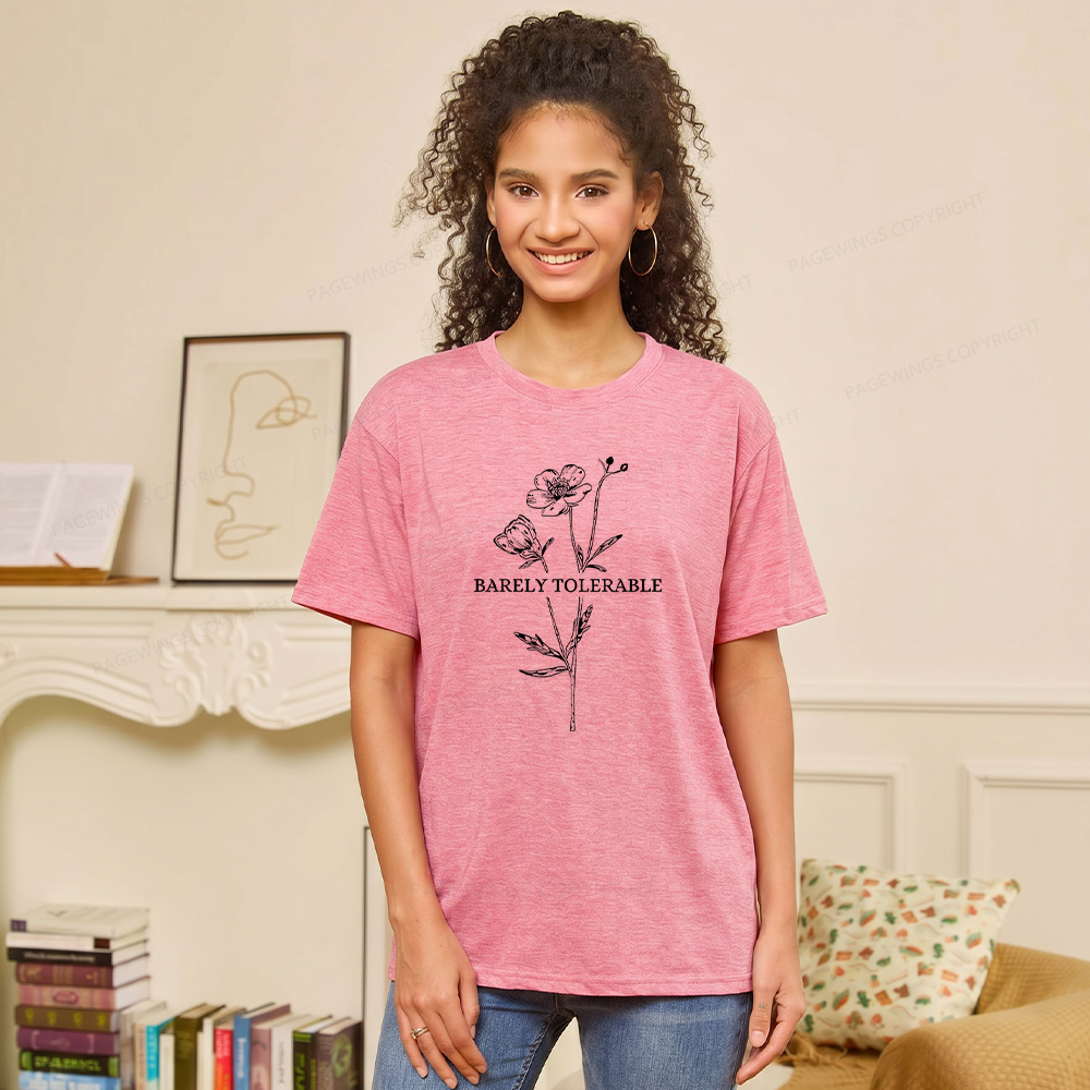 Pagewings Soft Barely Tolerable Unisex Heather T-Shirt