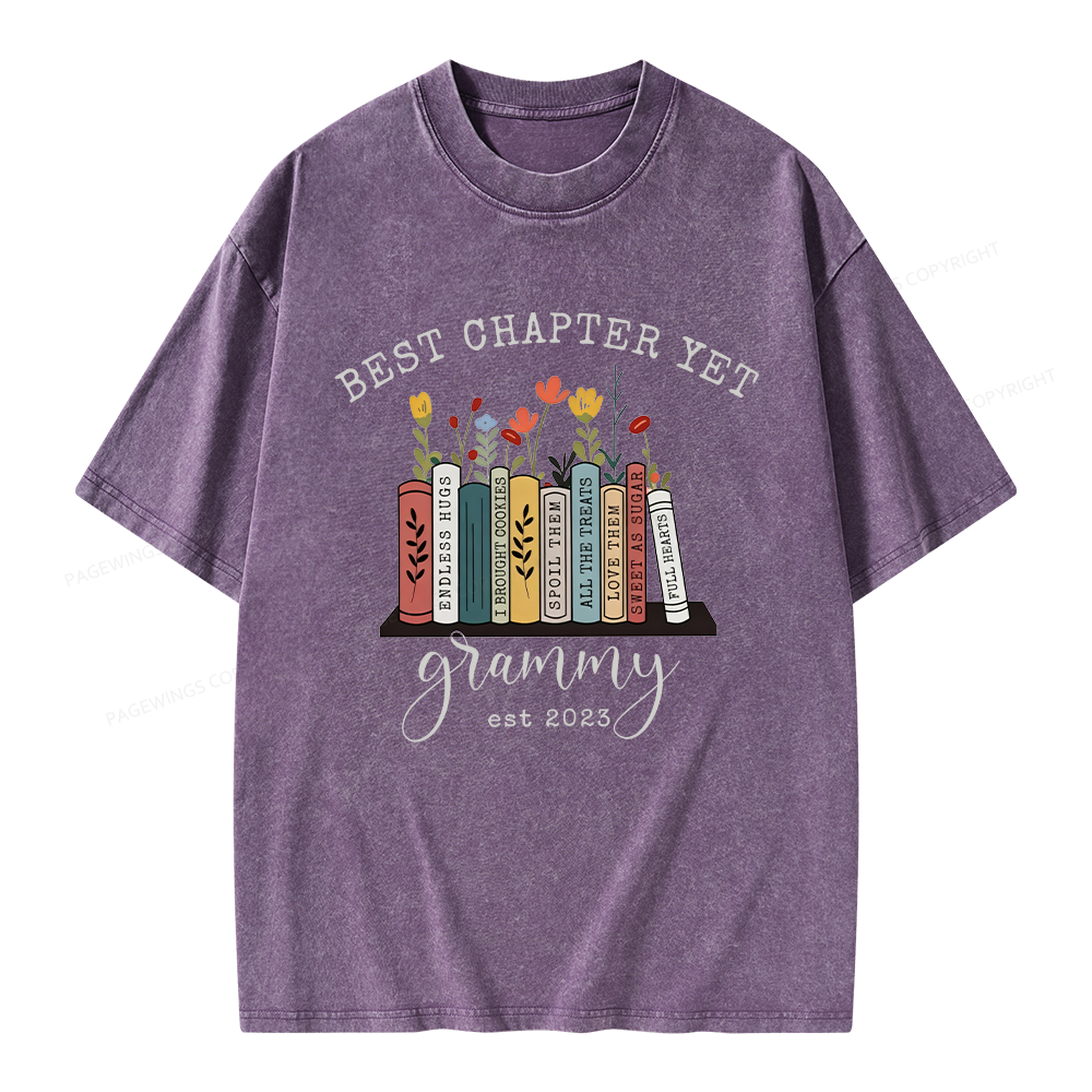 Pagewings Personalized The Best Chapter Yet Unisex Washed T-shirt