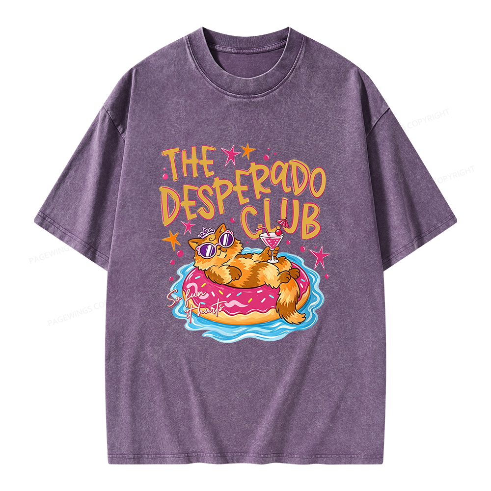 Pagewings Princess Donut Preppy Summer Unisex Washed T-shirt