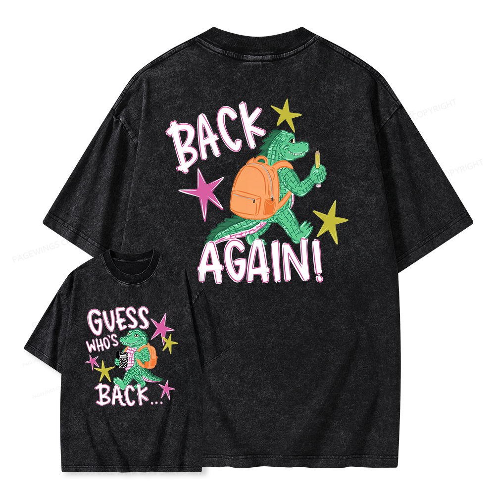 Pagewings First Day Of School Unisex Washed T-shirt
