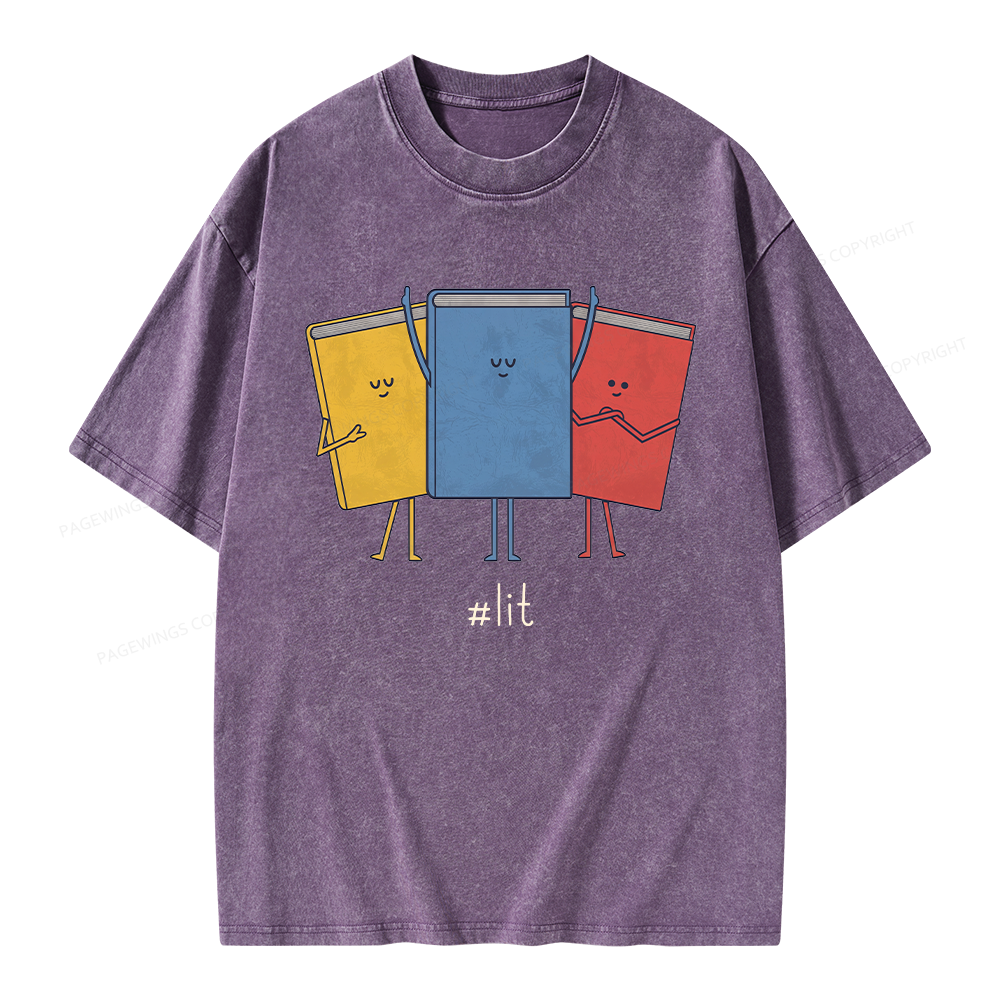 Pagewing Literature Unisex Washed T-shirt