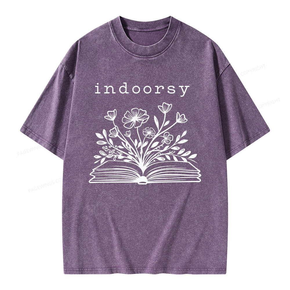 Pagewing Indoorsy Unisex Washed T-shirt